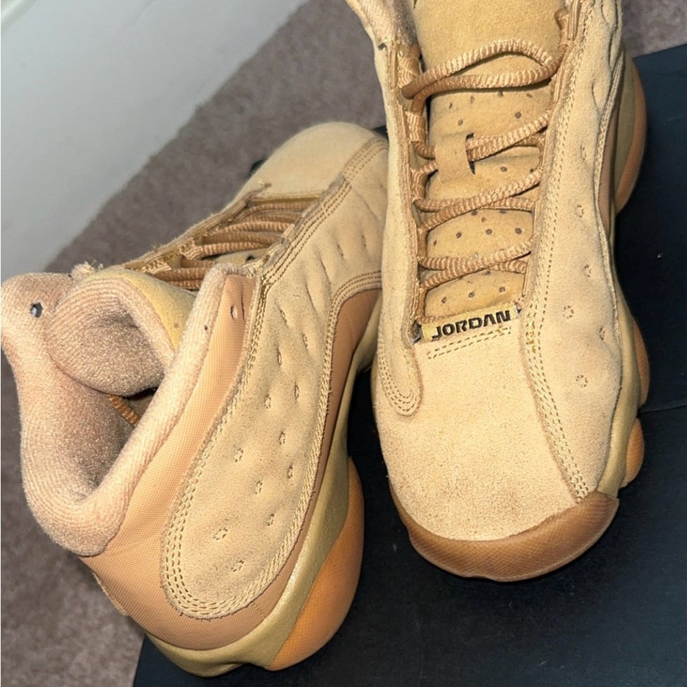 Air Jordan Retro 13 (Kids) Beige and Brown Sneakers